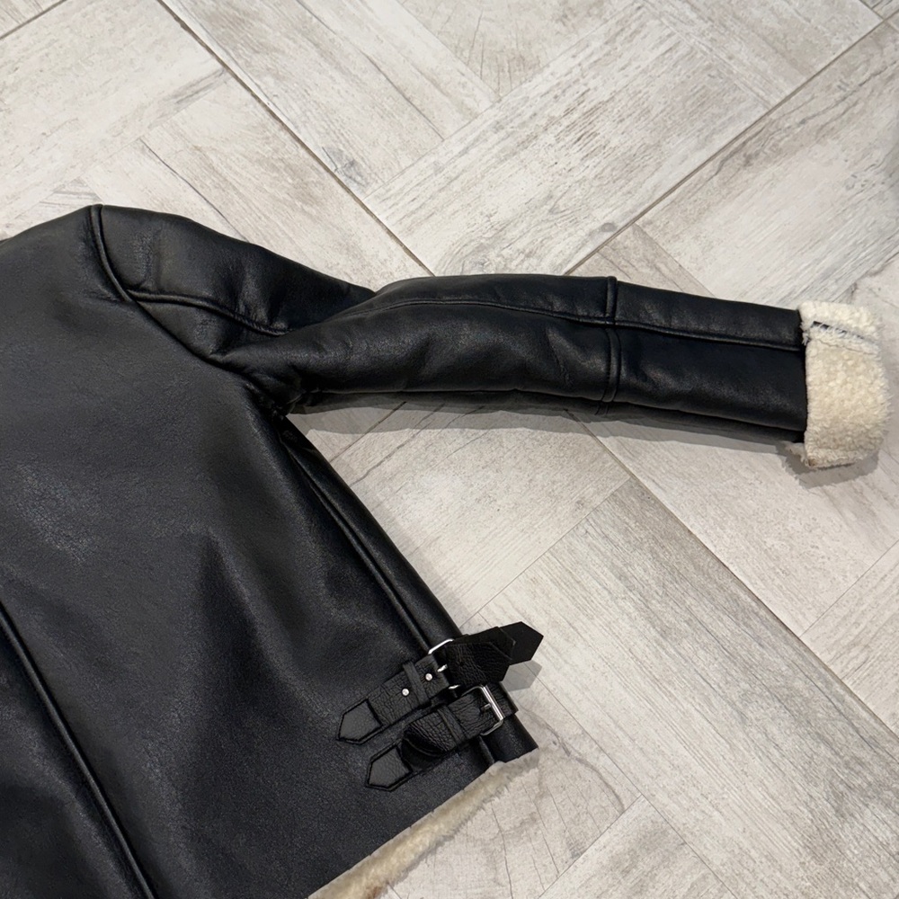 Blank NYC Black and Cream Leather Jacket - Picture 5 of 5